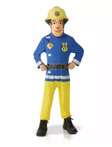 Klassisk Sam brandmannen-maskeraddräkt för barn, Storlek: 3-4 år (90 till 104 cm)