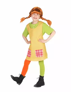 Pippi Långstrump™ maskeraddräkt flicka, Storlek: 9-10 år (134-140 cm)