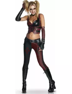 Harley Quinn Batman Arkham City™-maskeraddräkt dam, Storlek: Small