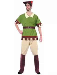 Maskeraddräkt Skogsmannen brun och grön, Storlek: Large
