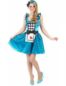 Alice i Underlandet-maskeraddräkt dam, Storlek: Medium