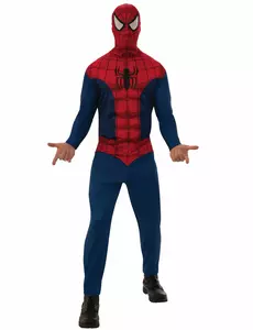 Klassisk Spider-Man™-maskeraddräkt vuxen, Storlek: Large