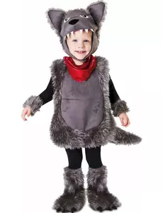 Vargmaskeraddräkt barn, Storlek: 6 år (110-122 cm)