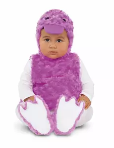 Maskeraddräkt liten lila plyschanka, Storlek: 7-12 månader (74-80 cm)
