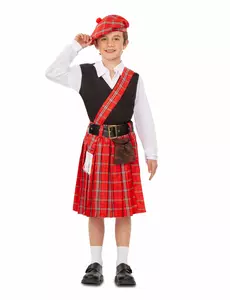 Maskeraddräkt liten skotte pojke, Storlek: 9 år (122 - 134 cm)