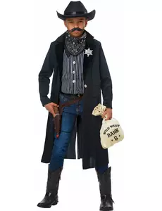 Sheriffmaskeraddräkt barn, Storlek: 6-8 år (134 cm)