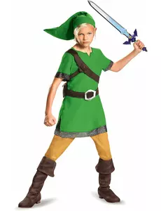 Klassisk Link Zelda™-maskeraddräkt barn, Storlek: 14-16 år (152 - 157 cm)