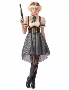 Steampunk-maskeraddräkt dam, Storlek: Medium