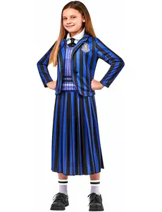 Enid™ - Wednesday skoluniformsmaskeraddräkt barn, Storlek: 9-10 år (134 till 140 cm)