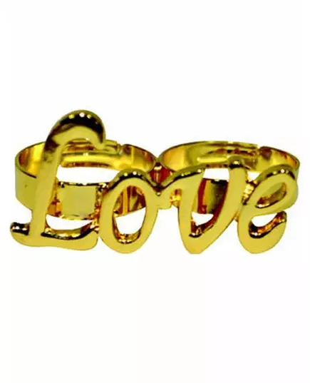 Guldfärgad ring Love vuxen
