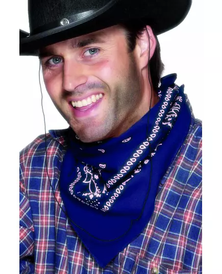 Blå bandana för biker eller cowboy