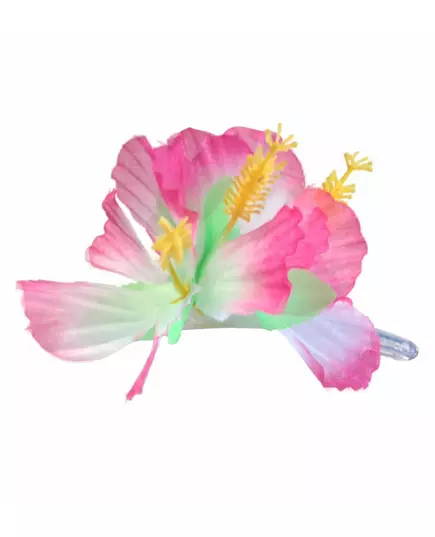 Rosa hawaiiansk blomsterhårklämma
