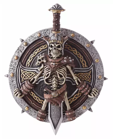 Vikingasköld och svärd i plast