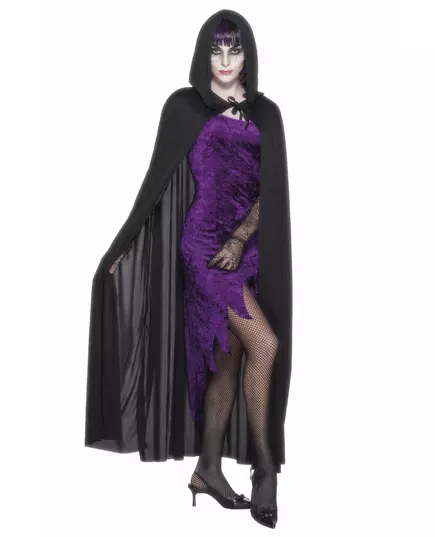 Svart vampyrmantel vuxen Halloween
