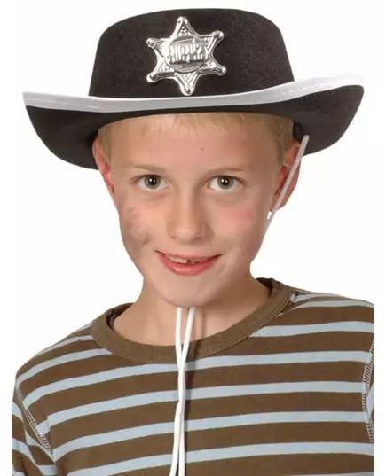 Svart cowboyhatt barn