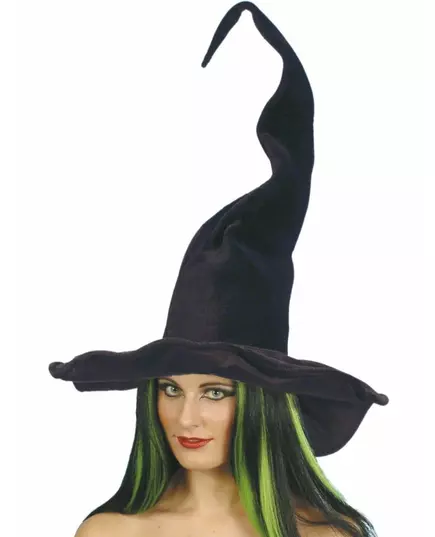 Svart sammets-häxhatt dam Halloween