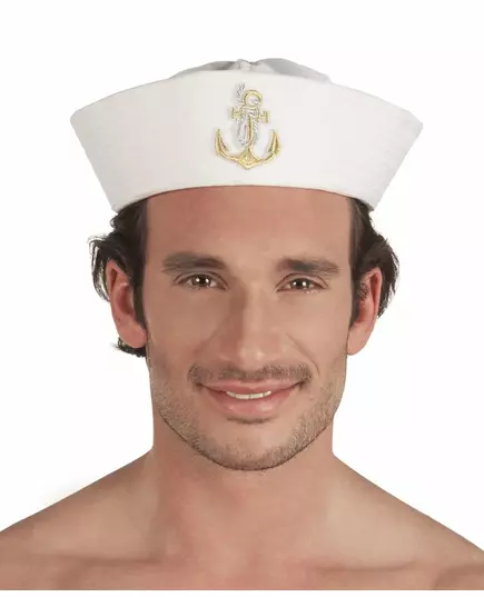 Sjömanshatt med gyllene ankare vuxen