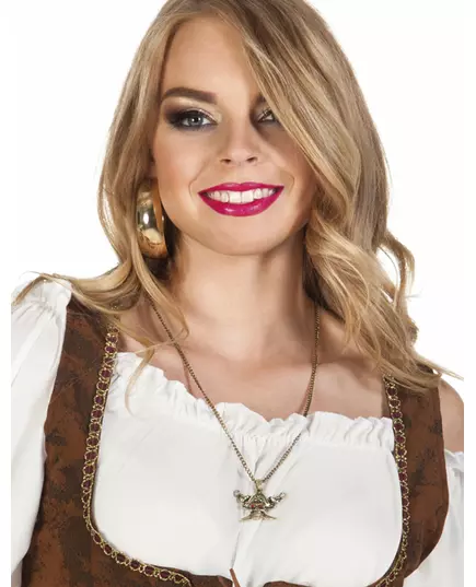 Guldfärgat pirathalsband för vuxen