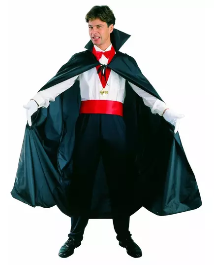 Svart Dracula-kappa Halloween herr