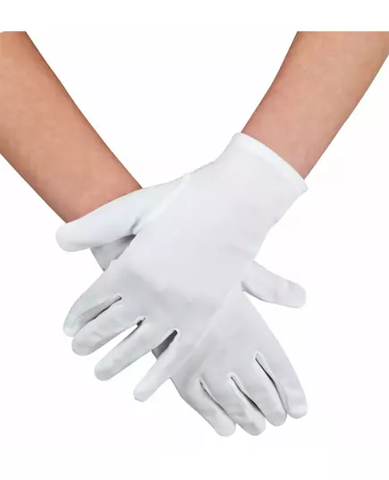Korta klassiska vita handskar vuxen