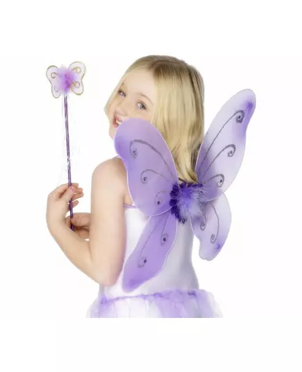 Lila fjärilskit flicka