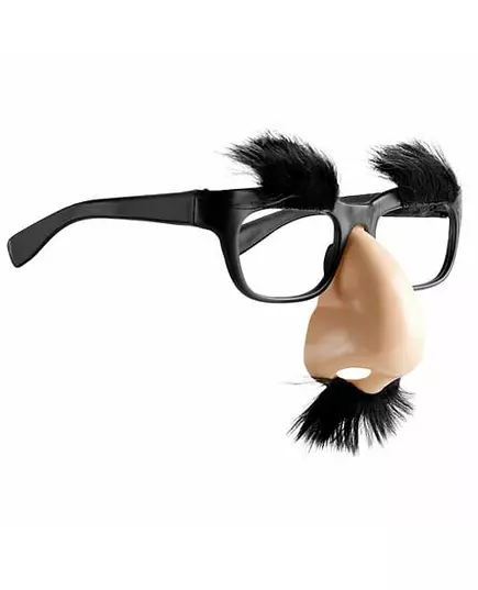 Glasögon med näsa och mustasch