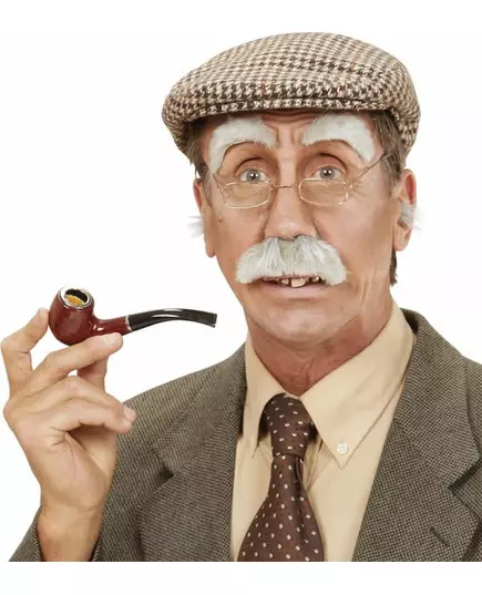 Mustasch och ögonbryn gammal man vuxen