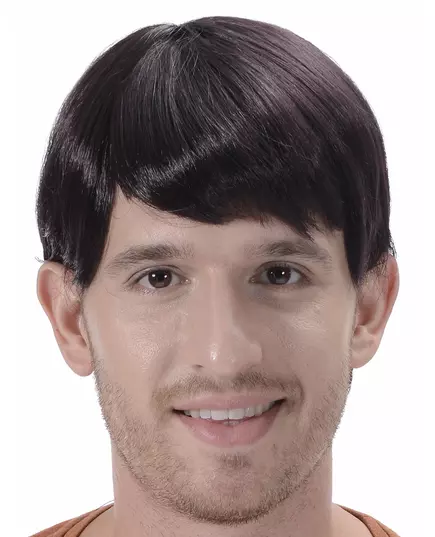 Kort brun peruk herr
