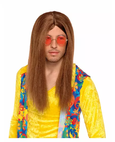 Brun hippieperuk vuxen