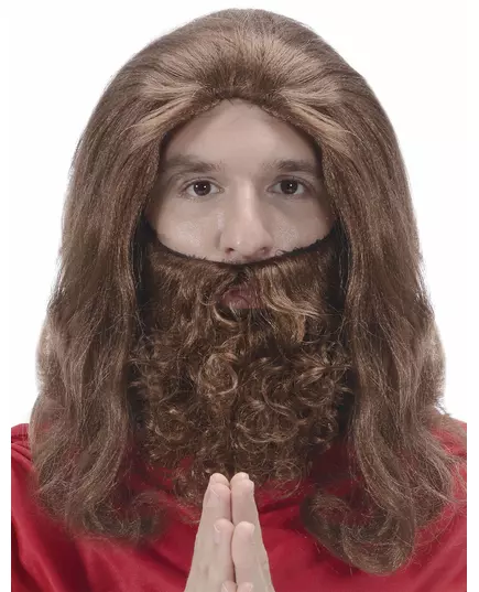 Peruk med skägg Jesus herr