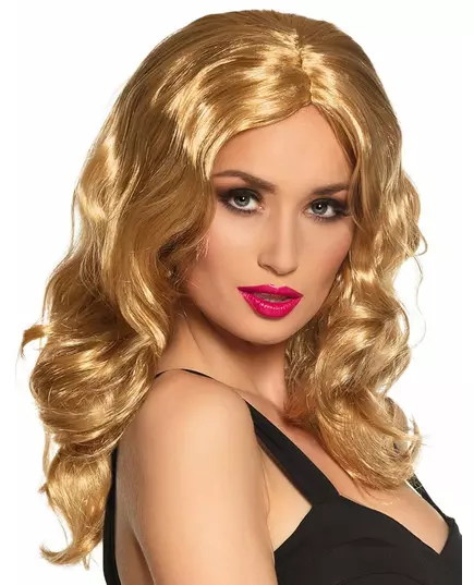Lång blond peruk