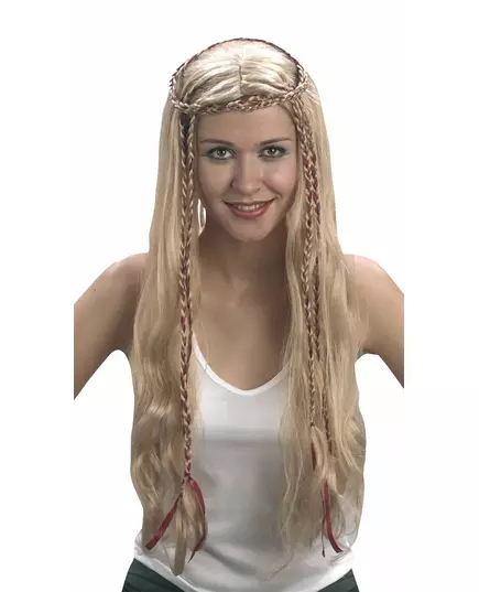 Blond medeltida peruk dam