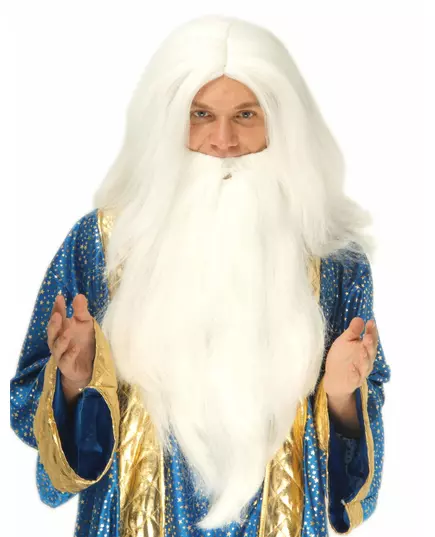 Trollkarlsperuk med skägg herr