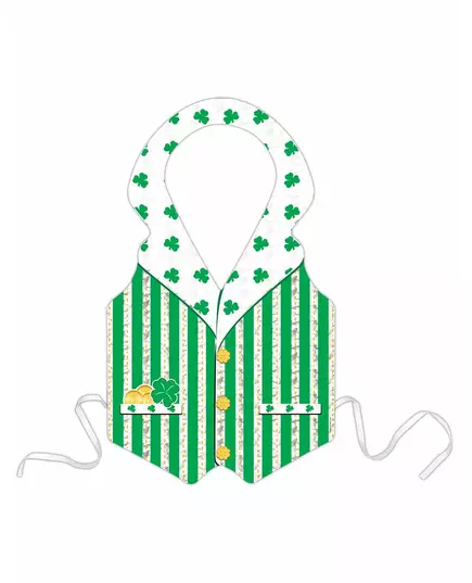Grönt Leprechaun-plastförkläde vuxen Saint-Patrick