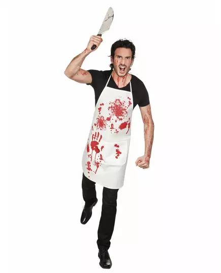 Blodigt slaktarförkläde vuxen Halloween