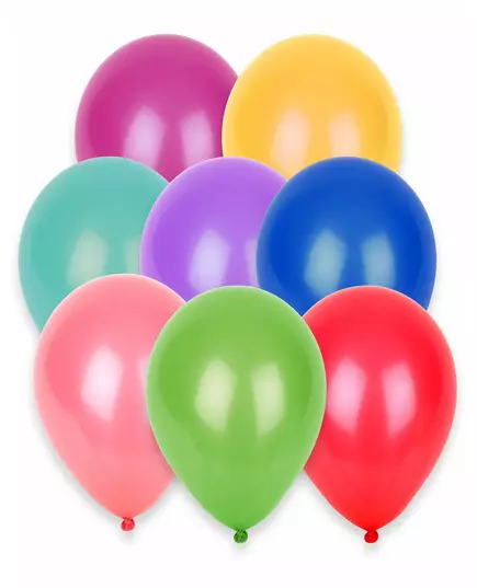 100 flerfärgade ballonger 27 cm