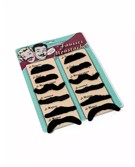 12 svarta mustascher