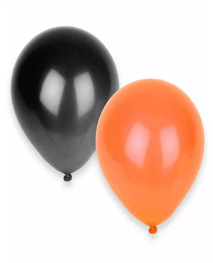 50 Svarta och orange Halloween-ballonger 30 cm