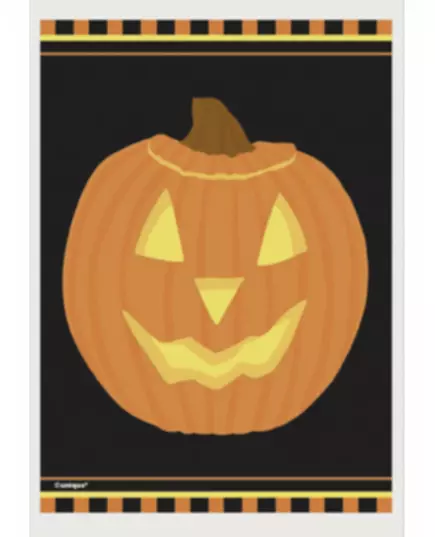 50 Halloween-plastpåsar med pumpor 10 x 15 cm