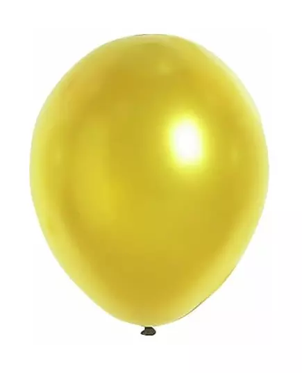 100 metalliska guldfärgade ballonger 29 cm