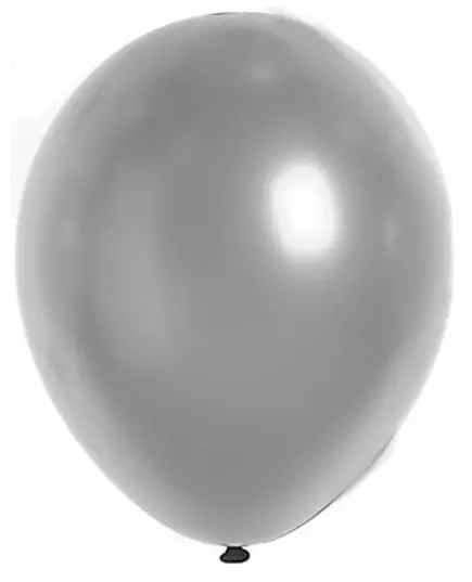 100 metalliserade silverballonger 29 cm