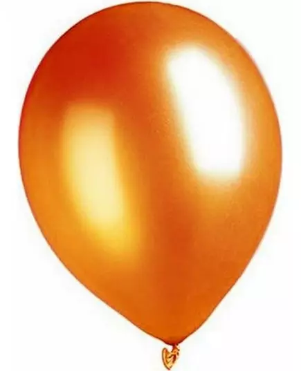 100 orange metallicballonger 29 cm