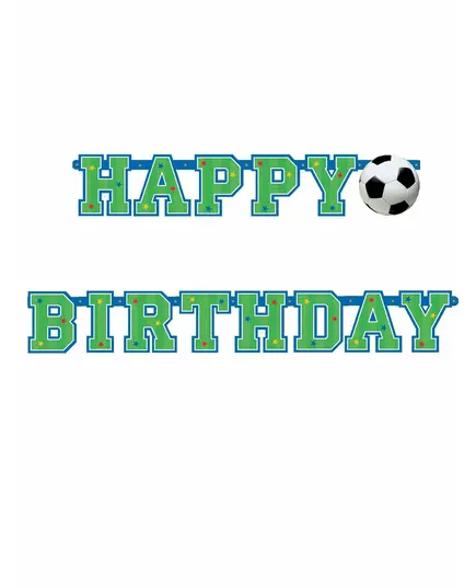 Happy Birthday-banner med fotboll
