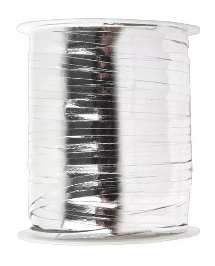 Glänsande silverfärgat presentsnöre 3 mm x 25 m
