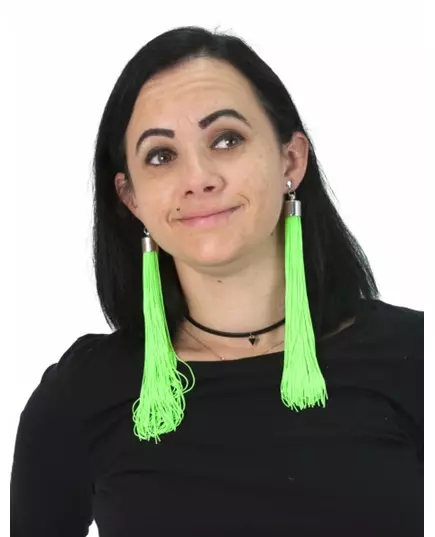 Neongröna fransörhängen vuxen