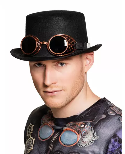 Hatt med glasögon vuxen Steampunk