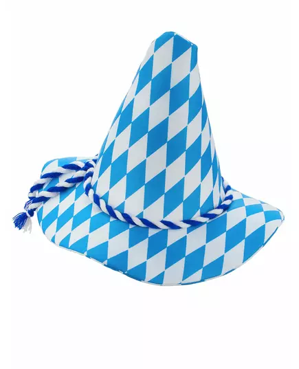 Bayersk hatt i blått och vitt vuxen