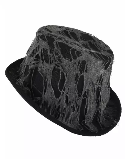Svart hög hatt med spindelnät vuxen