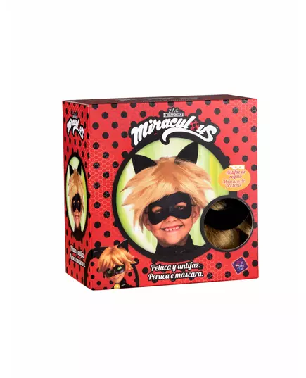Peruk och mask barn Miraculous Ladybug och Chat Noir