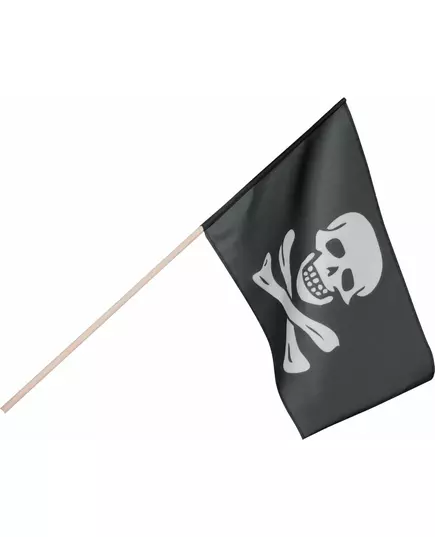 Piratflagga på stång 45 x 30 cm